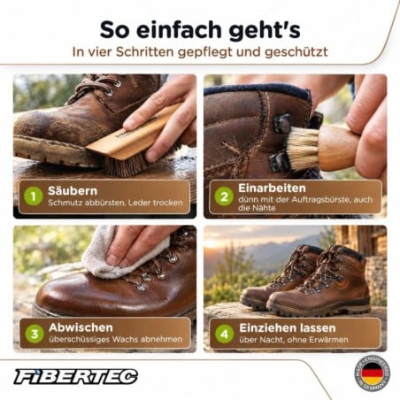 Fibertec Shoe Wax Pflege & Imprägnierung Anleitung