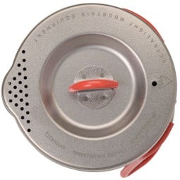 Evernew Ti Maccheroni Pot 750 mit Sieb zum abtropfen von Nudelwasser