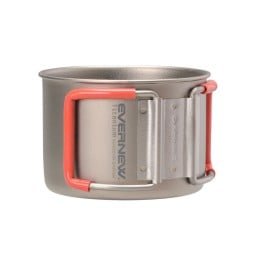 Evernew Ti (RED) Demitasse 220 FH mit klappbaren Griffen