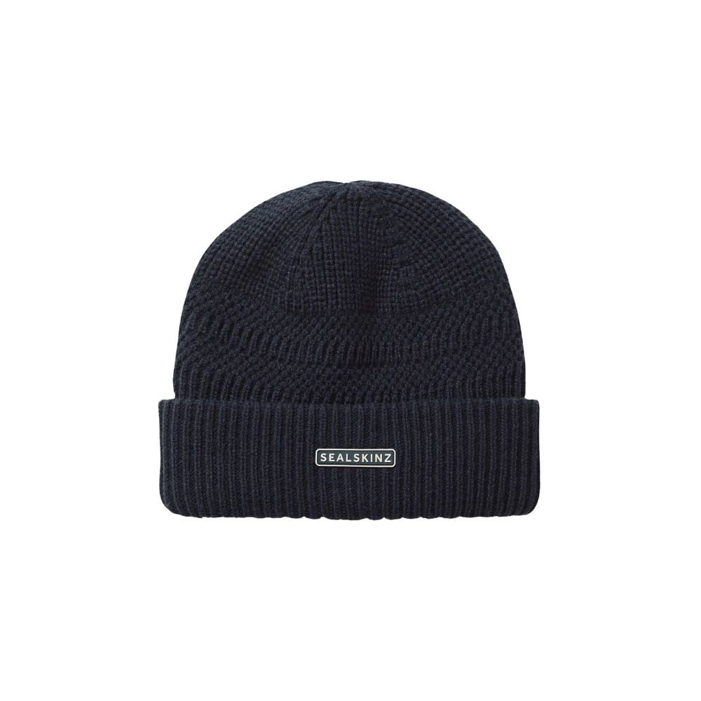 SealSkinz Gressenhall Strickmütze Navy Frontansicht