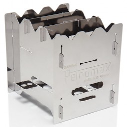 Petromax bk1 Hobo Kocher mit Rost unten aufgebaut