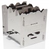 Petromax bk1 Hobo Kocher mit Rost unten aufgebaut