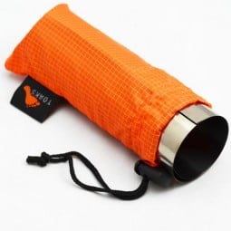 Toaks Titanium Wind Screen Windschutz eingepackt