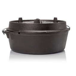 Petromax Dutch Oven Feuertopf mit Deckel von der Seite