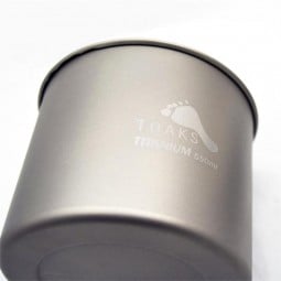Toaks Titanium 550 ml Pot ohne Griff Nahaufnahme