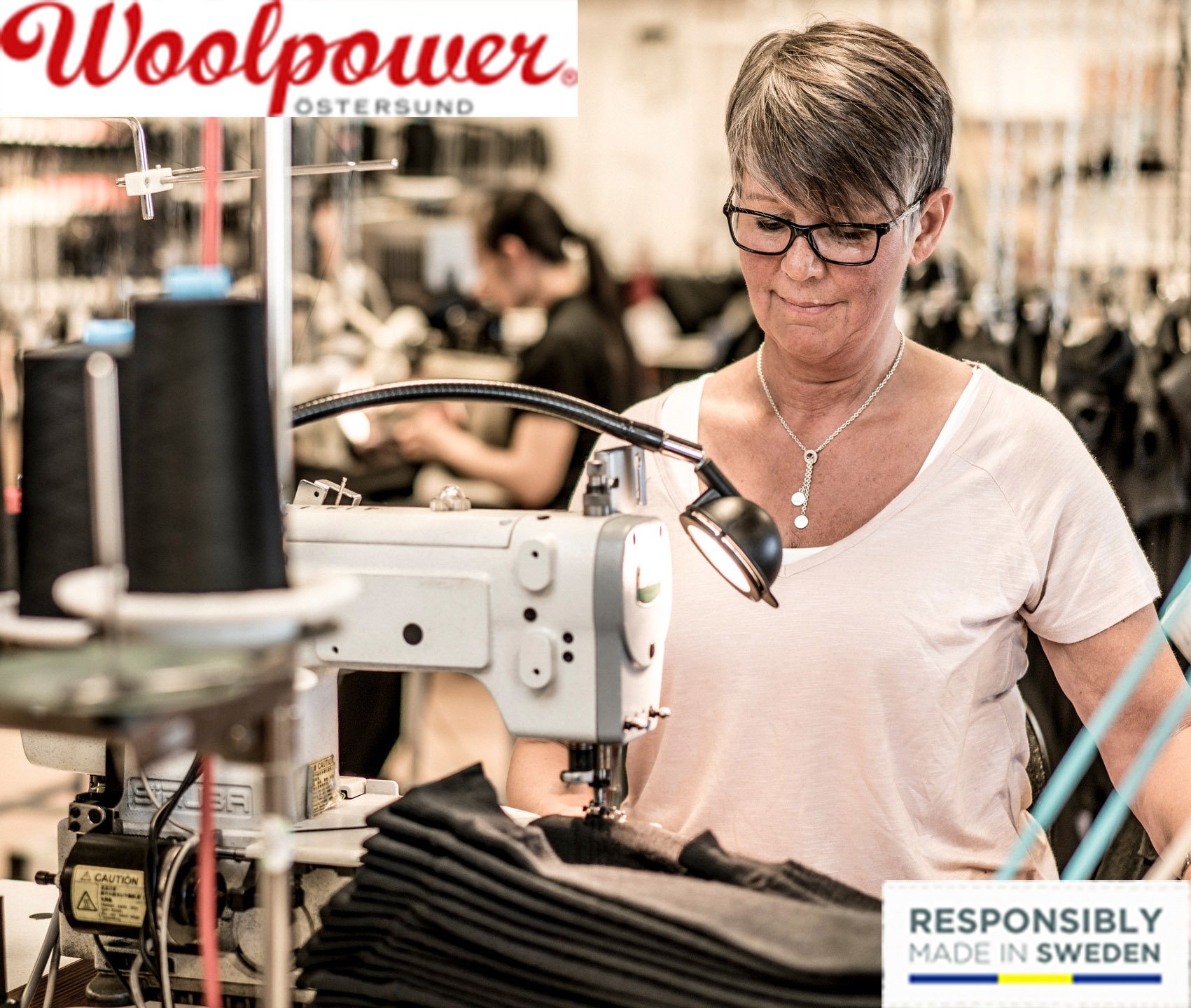 Woolpower Mitarbeiterin bei der Arbeit