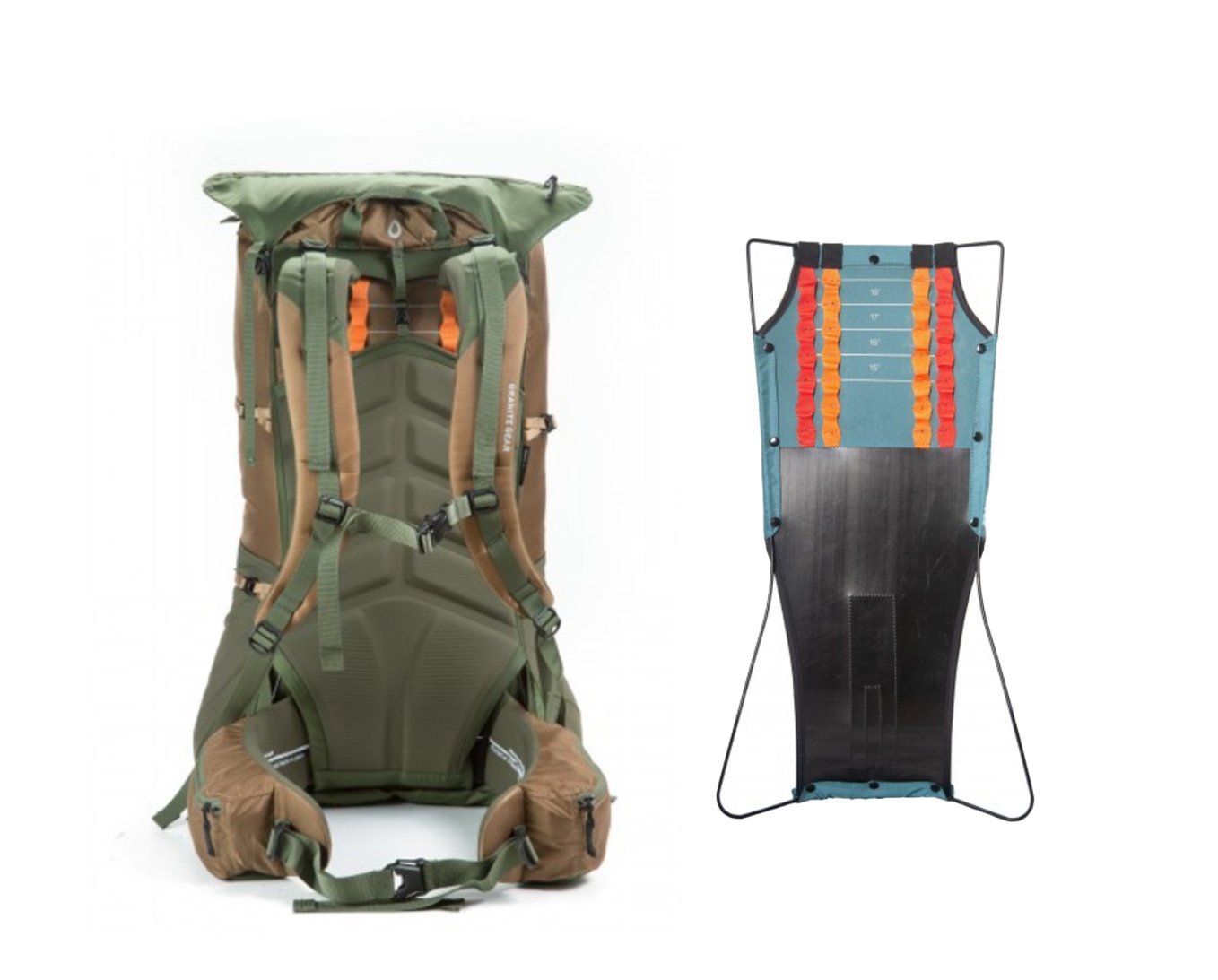 Granite Gear Perimeter 50 Rucksack mit Rahmen daneben