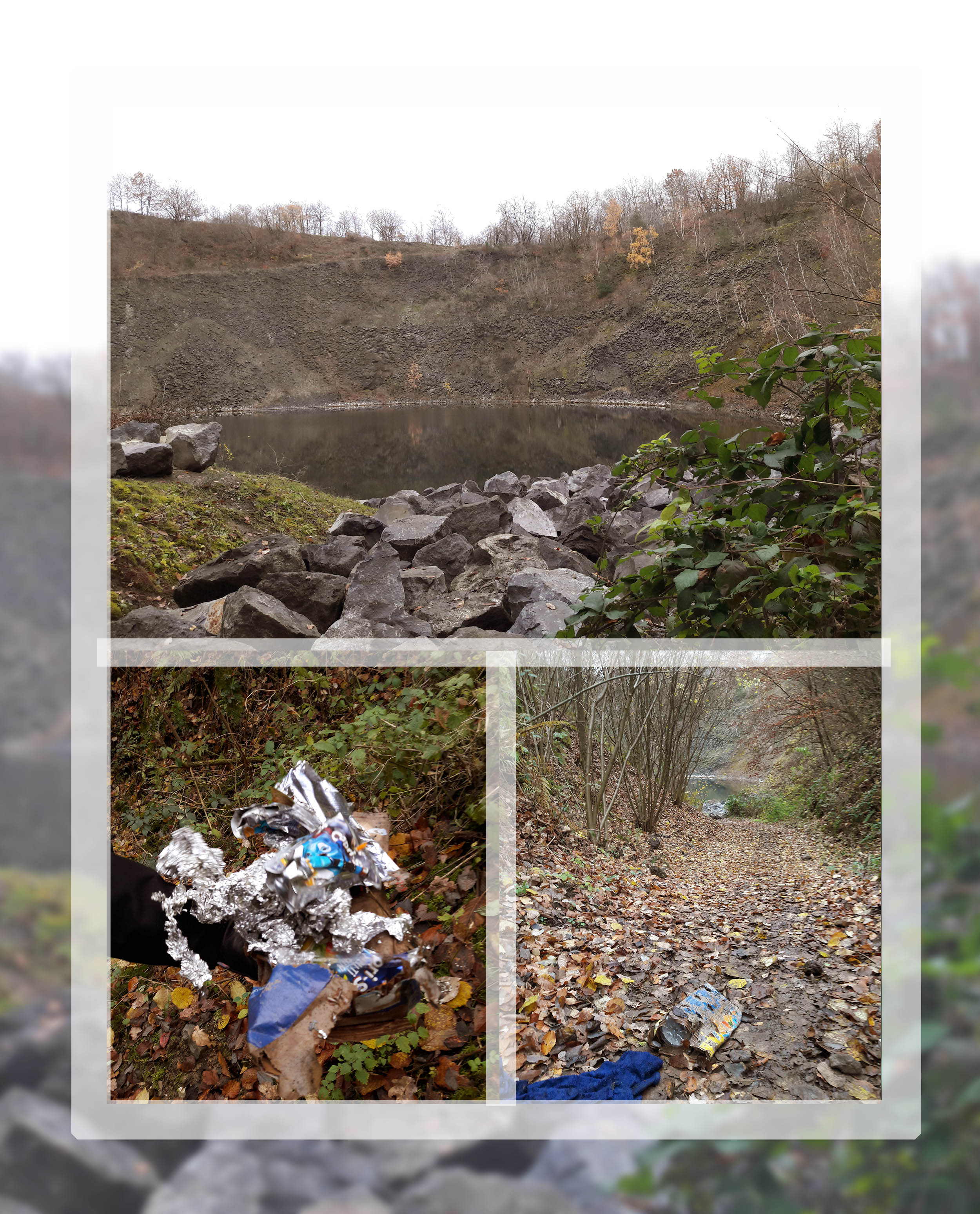Schöne Naturlandschaft mit unschönen Hinterlassenschaften
