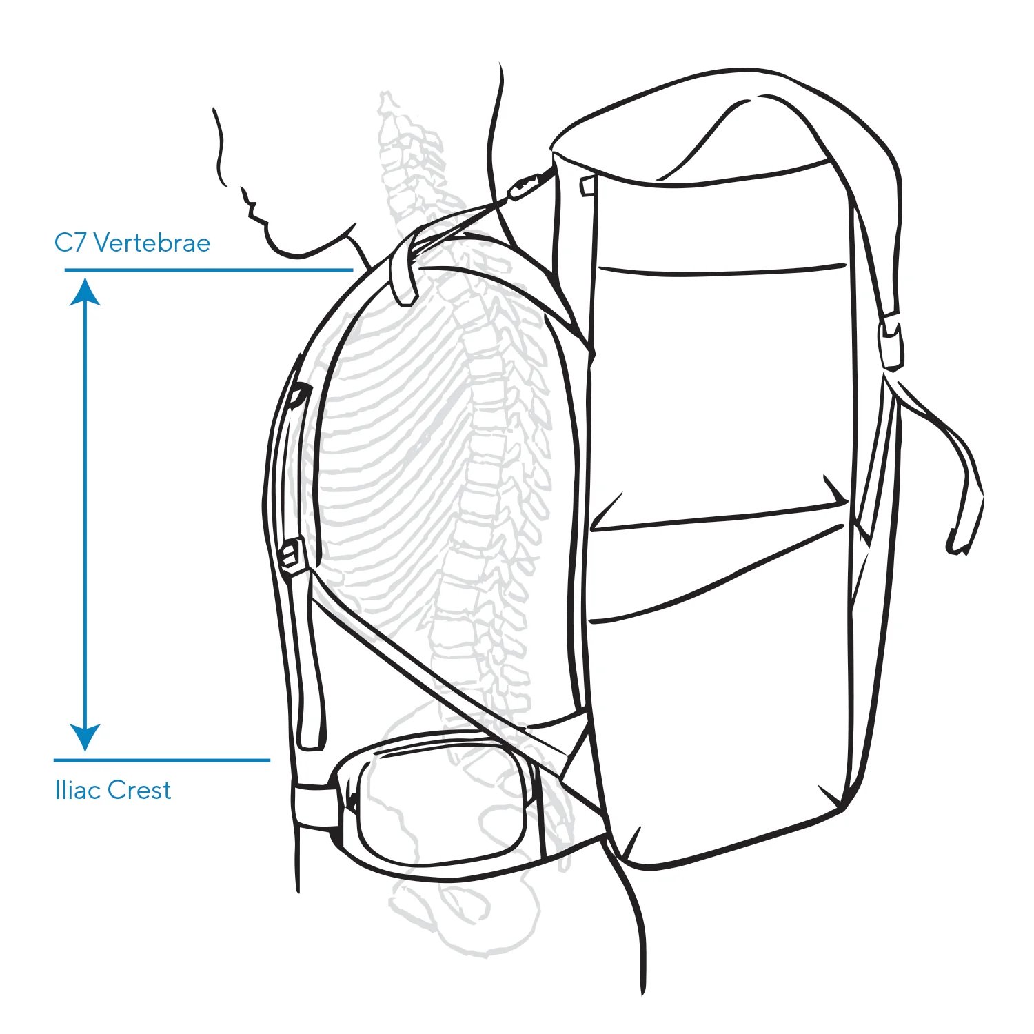 Kumo Fastpack Rückenlänge messen