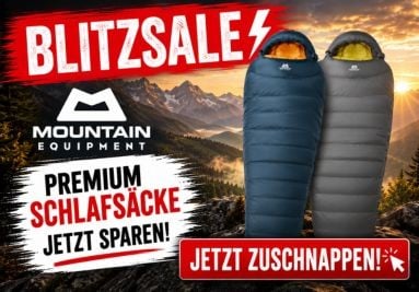 Blitzsale zum Wochenende mit Mountain Equipment Schlafsäcken. 